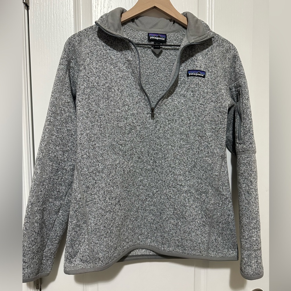 Gray Patagonia Quarter Zip Sweater